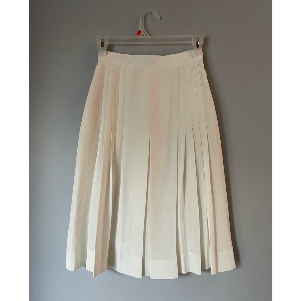 Vintage Pleated Midi Skirt (XS)